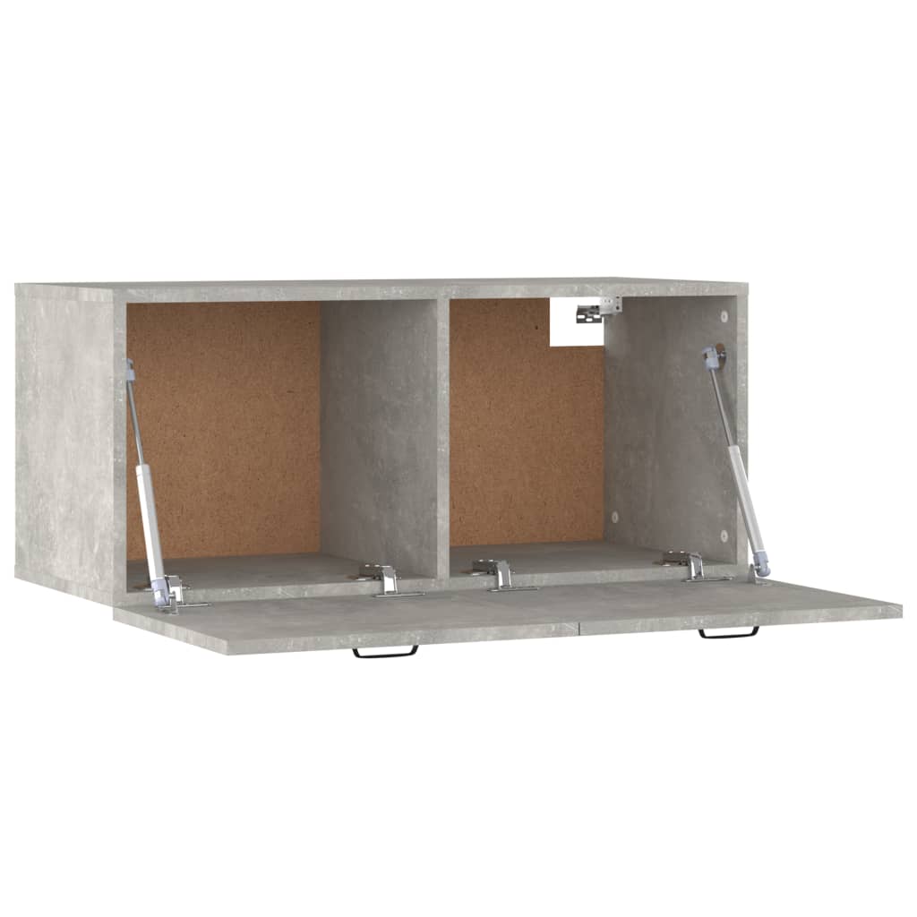 Veggskap betonggrå 80x36,5x35 cm konstruert tre vidaXL