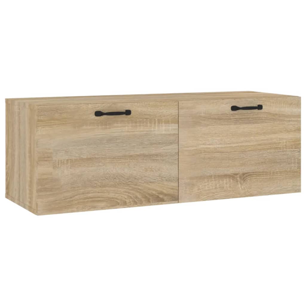 Veggskap sonoma eik 100x36,5x35 cm konstruert tre vidaXL