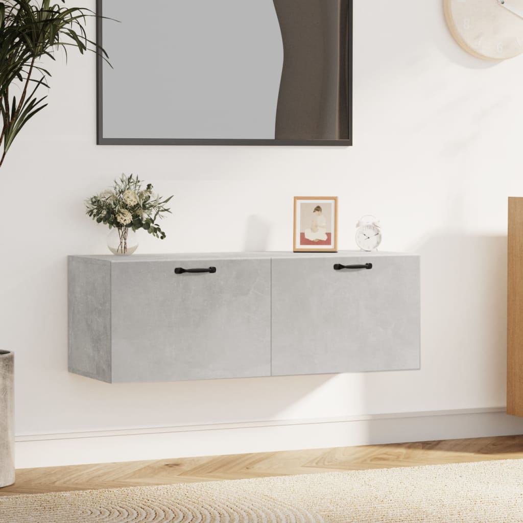 Veggskap betonggrå 100x36,5x35 cm konstruert tre vidaXL
