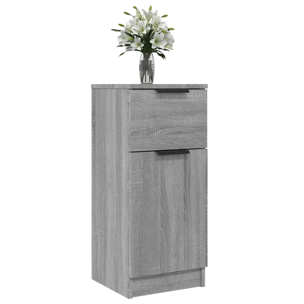 Skjenker 2 stk grå sonoma 30x30x70 cm konstruert tre