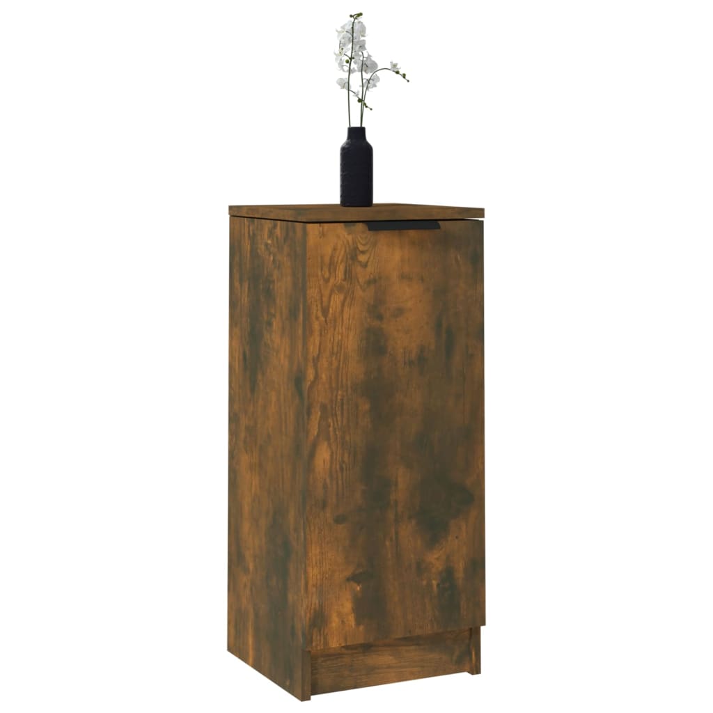 Skjenker 2 stk røkt eik 30x30x70 cm konstruert tre