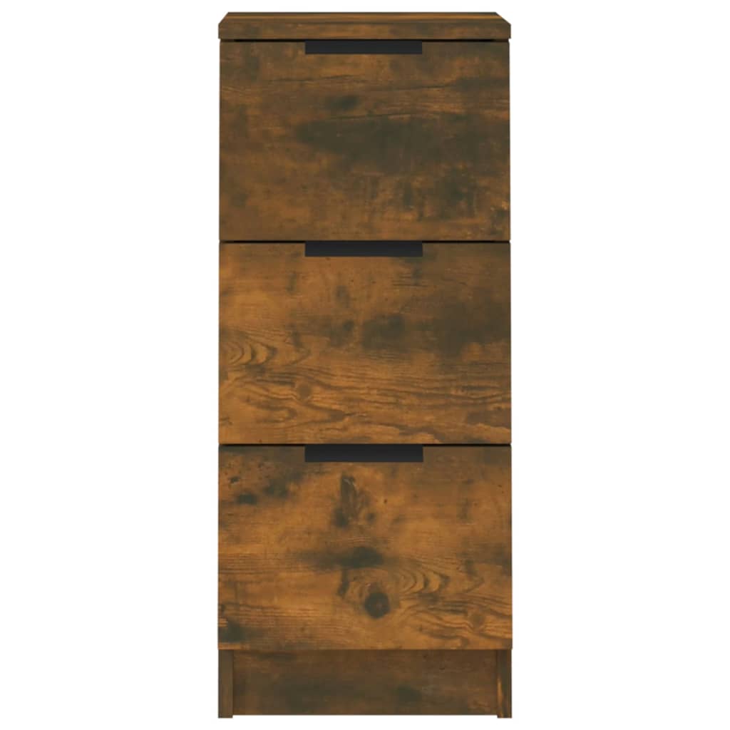 Skjenker 2 stk røkt eik 30x30x70 cm konstruert tre