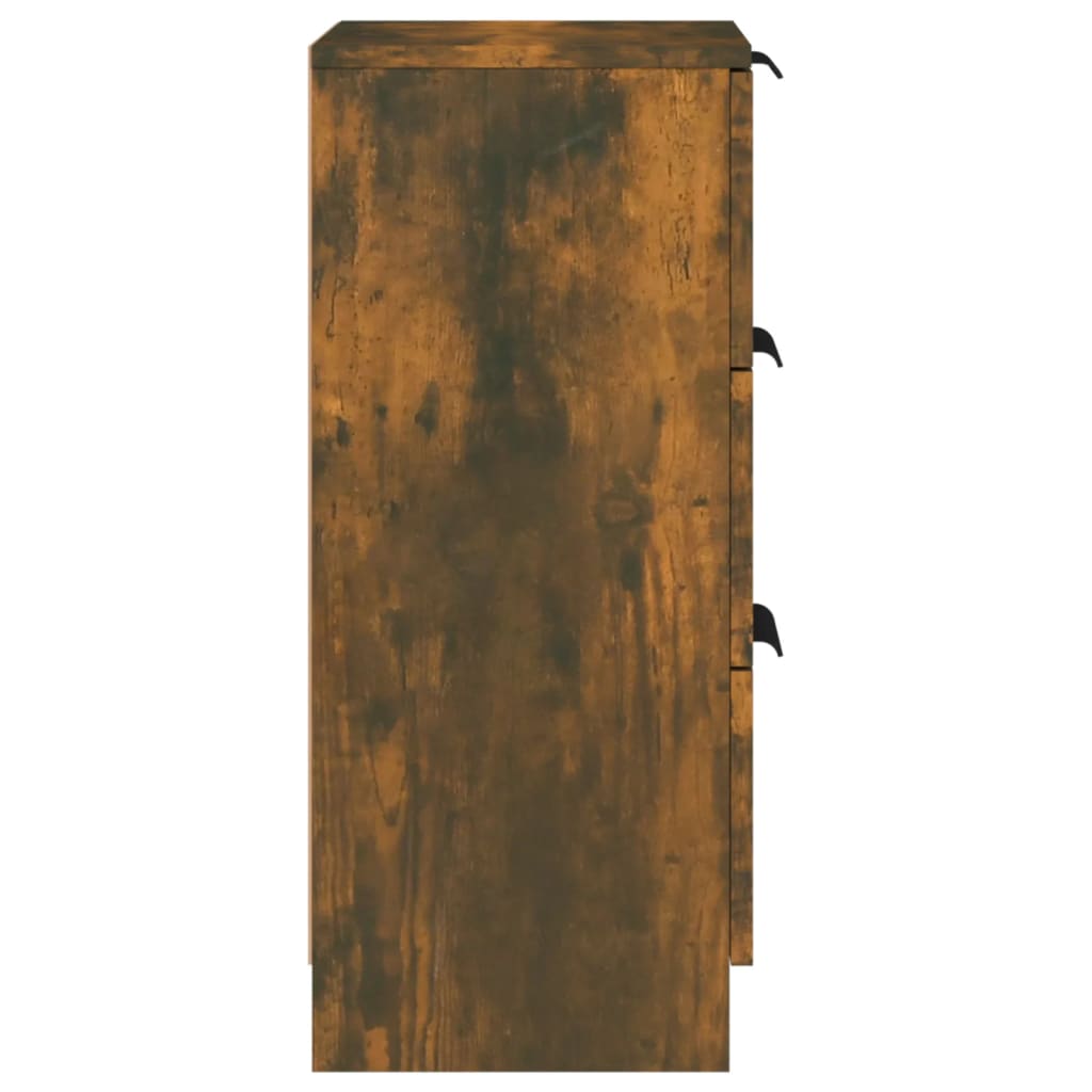 Skjenker 2 stk røkt eik 30x30x70 cm konstruert tre