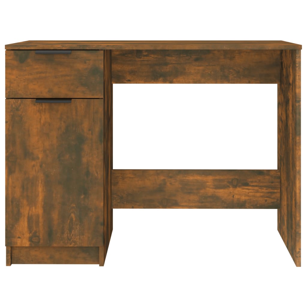 Skrivebord røkt eik 100x50x75 cm konstruert tre