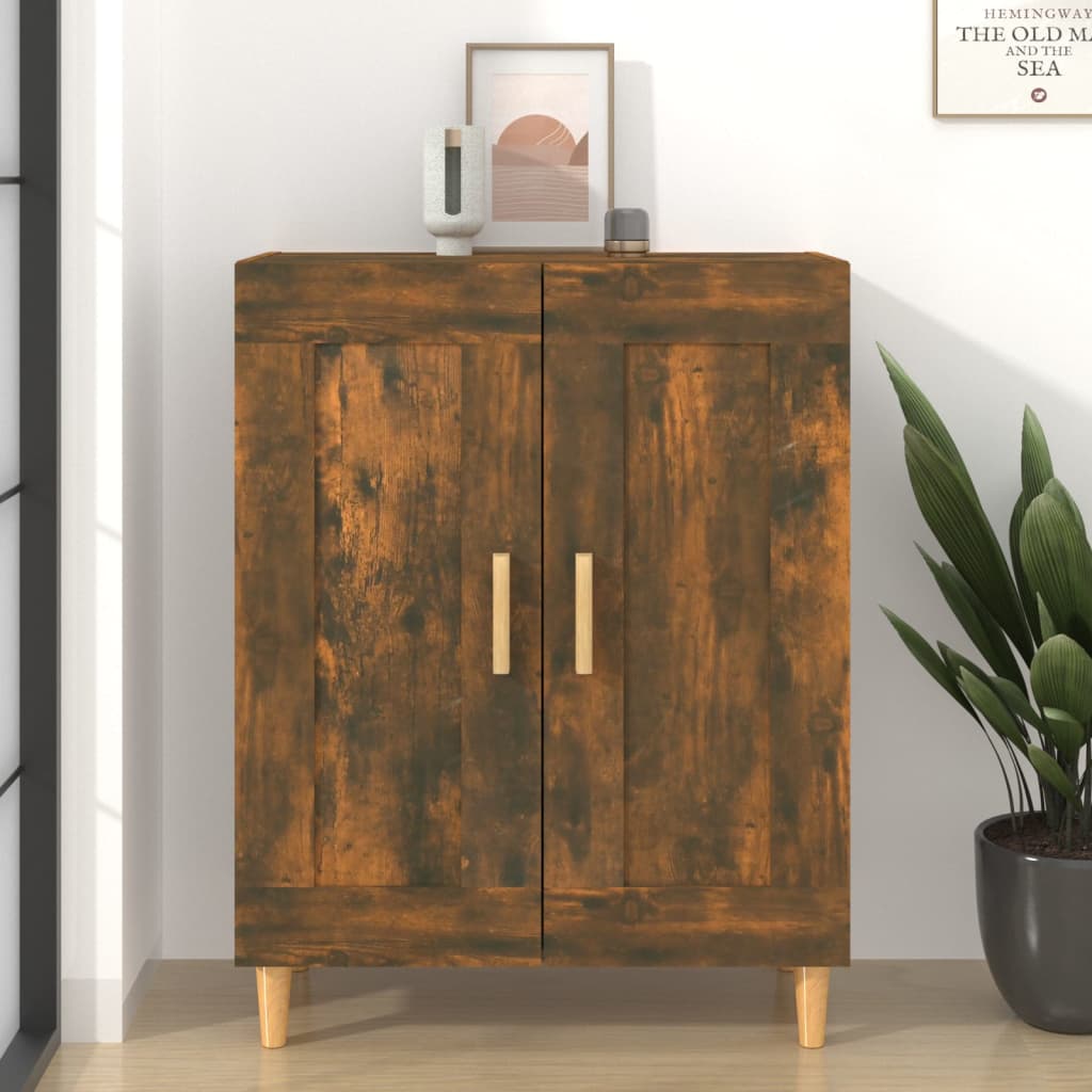 Skjenk røkt eik 69,5x34x90 cm konstruert tre vidaXL