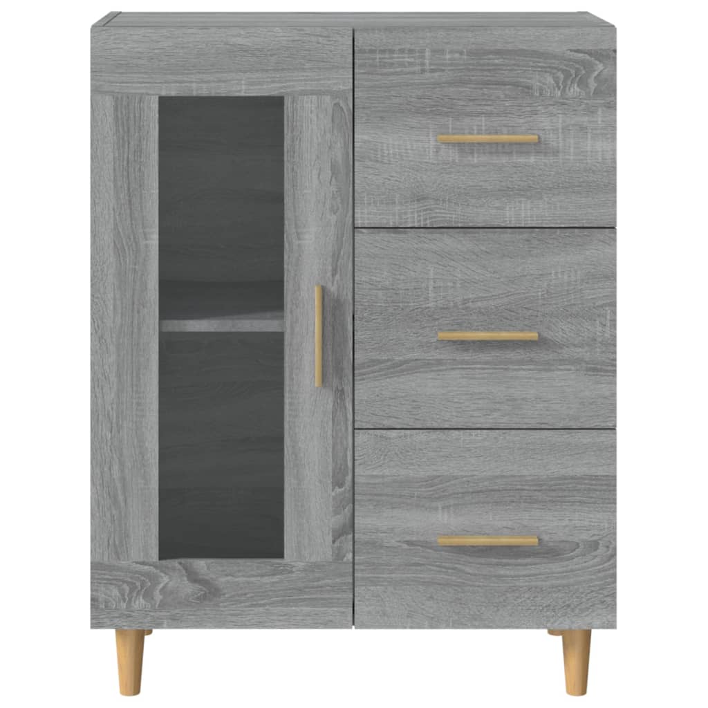 Skjenk grå sonoma 69,5x34x90 cm konstruert tre