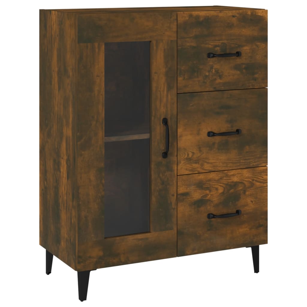 Skjenk røkt eik 69,5x34x90 cm konstruert tre