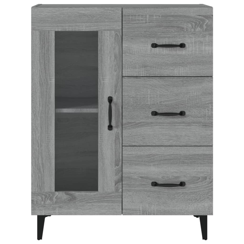 Skjenk grå sonoma 69,5x34x90 cm konstruert tre