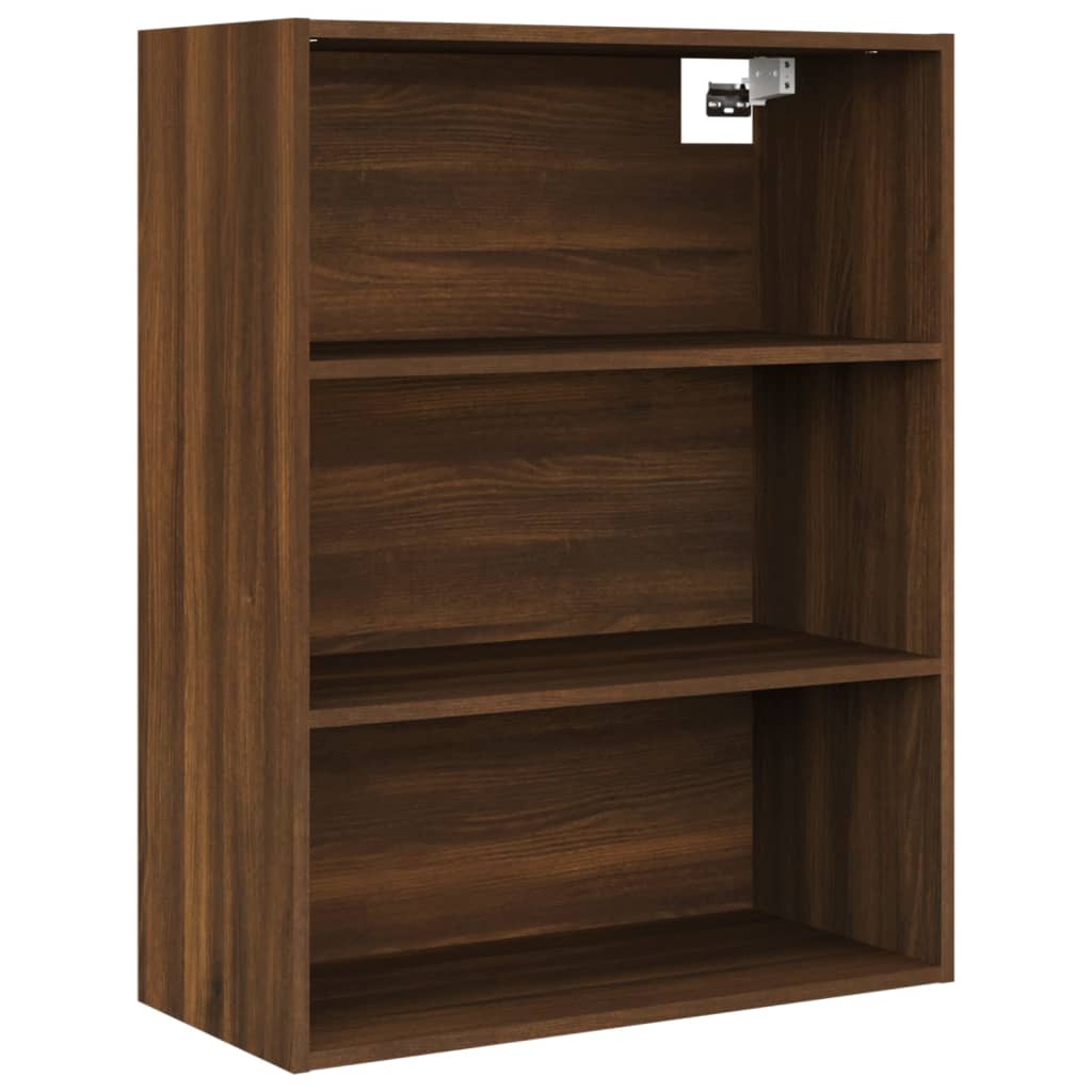 Hengende veggskap brun eik 69,5x32,5x90 cm