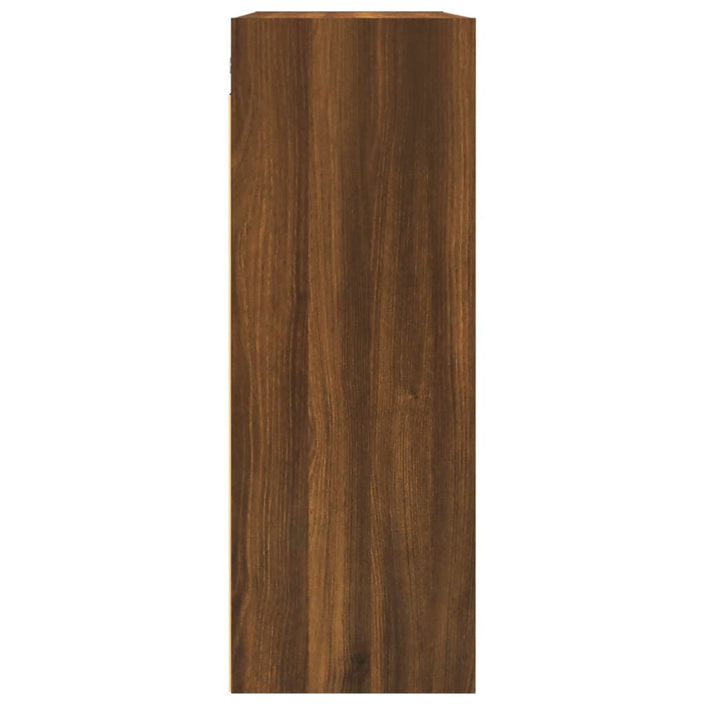 Hengende veggskap brun eik 69,5x32,5x90 cm