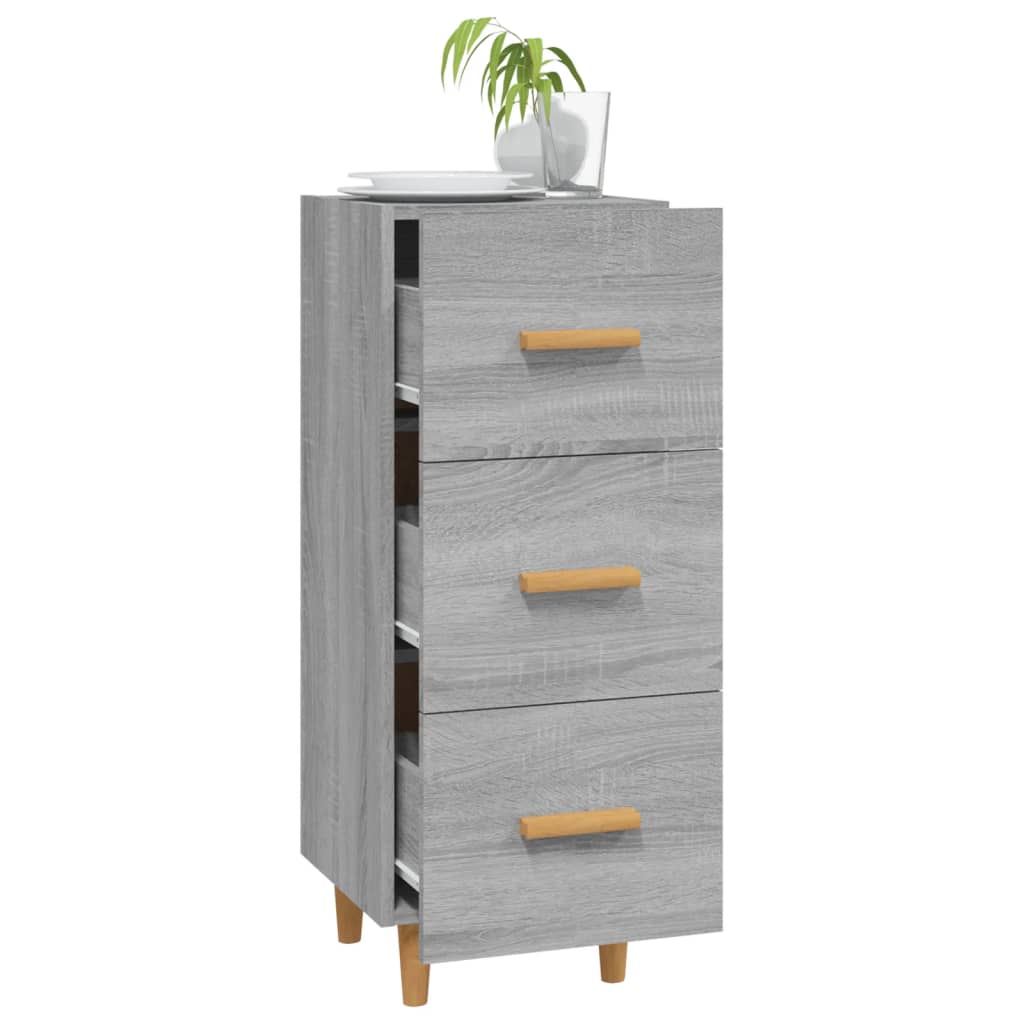 Skjenk grå sonoma 34,5x34x90 cm konstruert tre