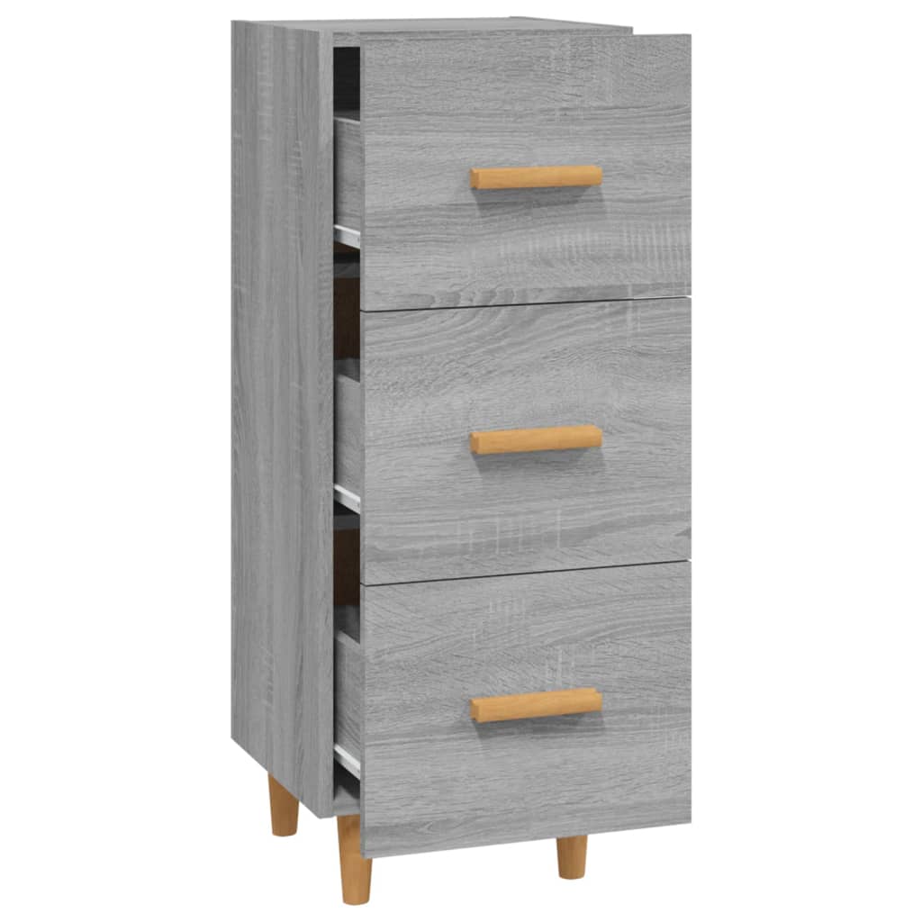Skjenk grå sonoma 34,5x34x90 cm konstruert tre
