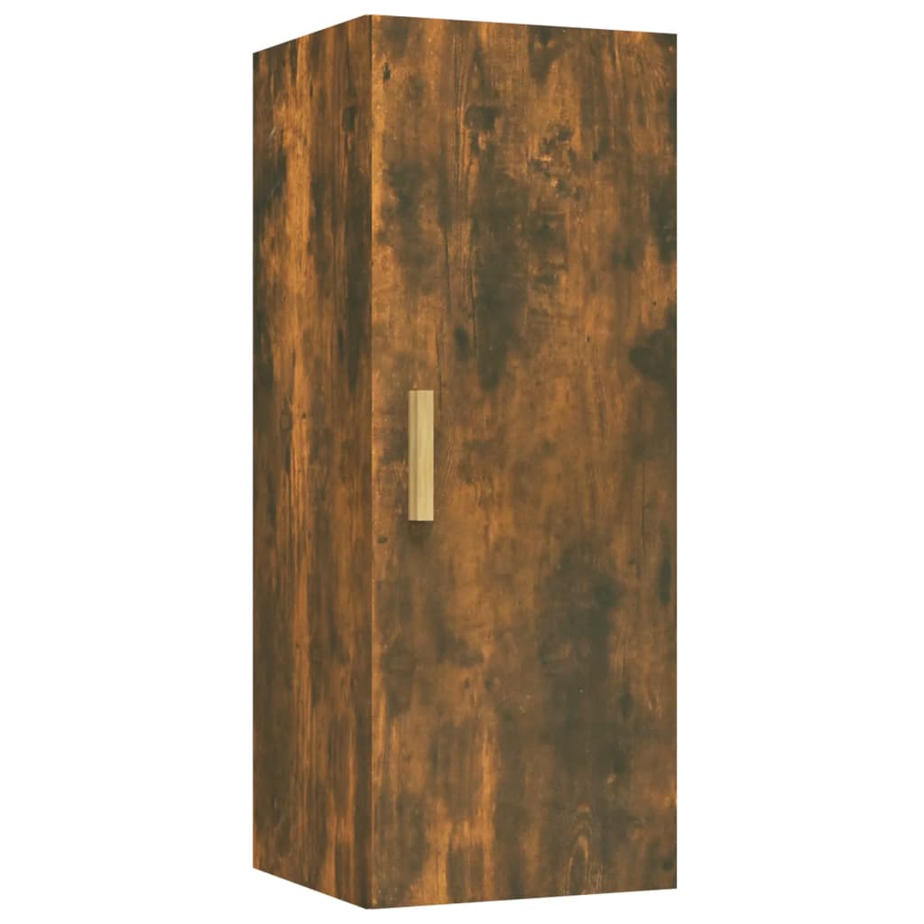Veggskap røkt eik 34,5x34x90 cm konstruert tre