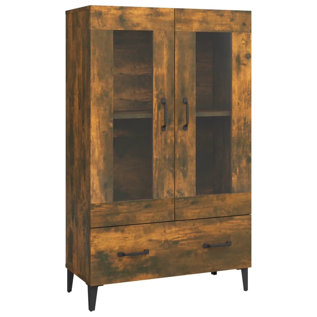 Highboard røkt eik 70x31x115 cm konstruert tre