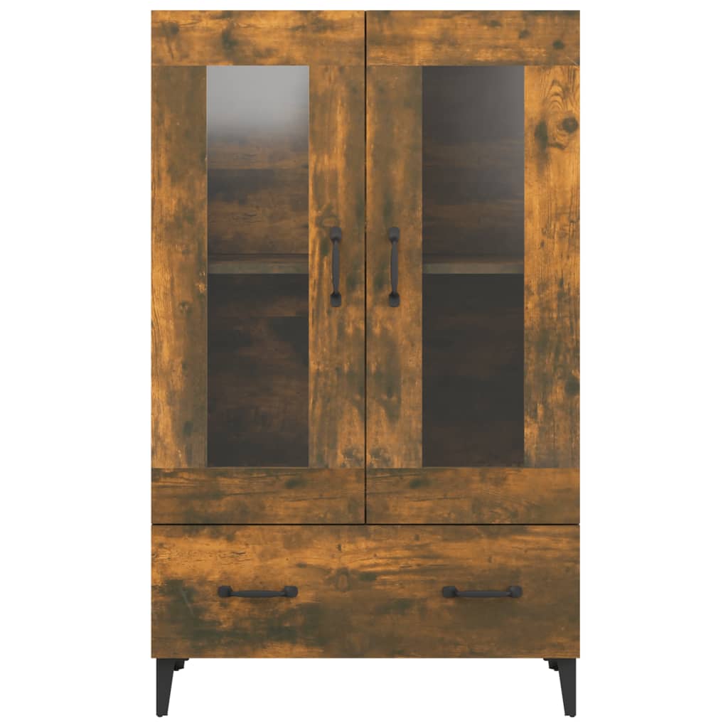 Highboard røkt eik 70x31x115 cm konstruert tre