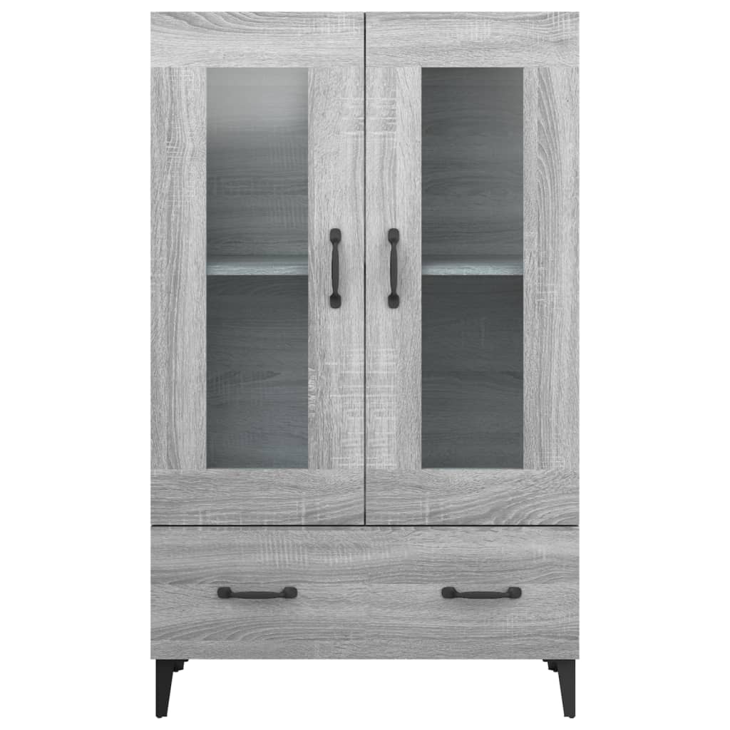 Highboard grå sonoma 70x31x115 cm konstruert tre