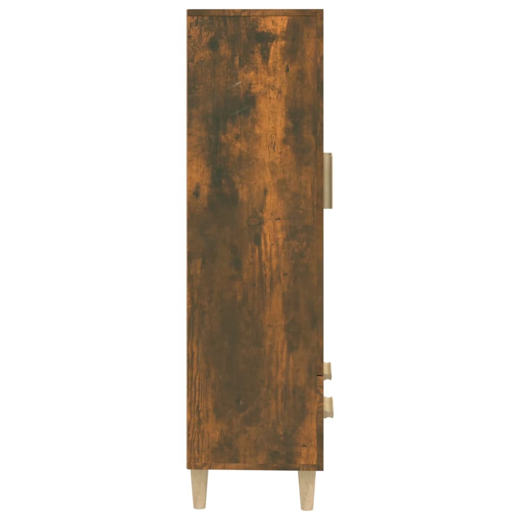 Highboard røkt eik 70x31x115 cm konstruert tre