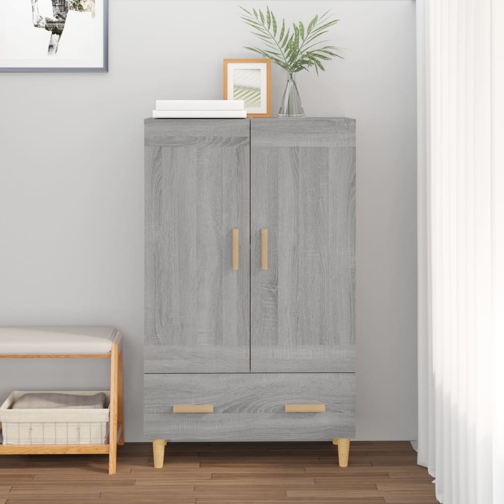 Highboard grå sonoma 70x31x115 cm konstruert tre