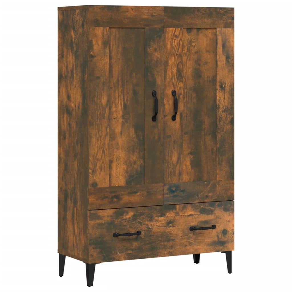Highboard røkt eik 70x31x115 cm konstruert tre