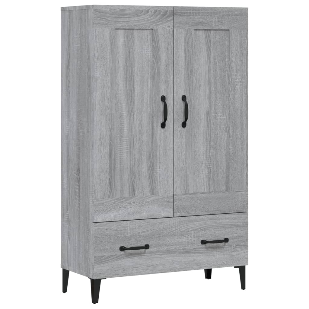 Highboard grå sonoma 70x31x115 cm konstruert tre