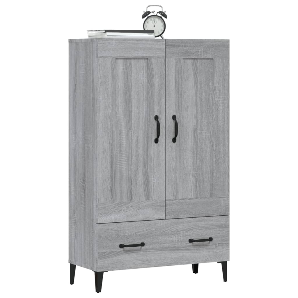 Highboard grå sonoma 70x31x115 cm konstruert tre