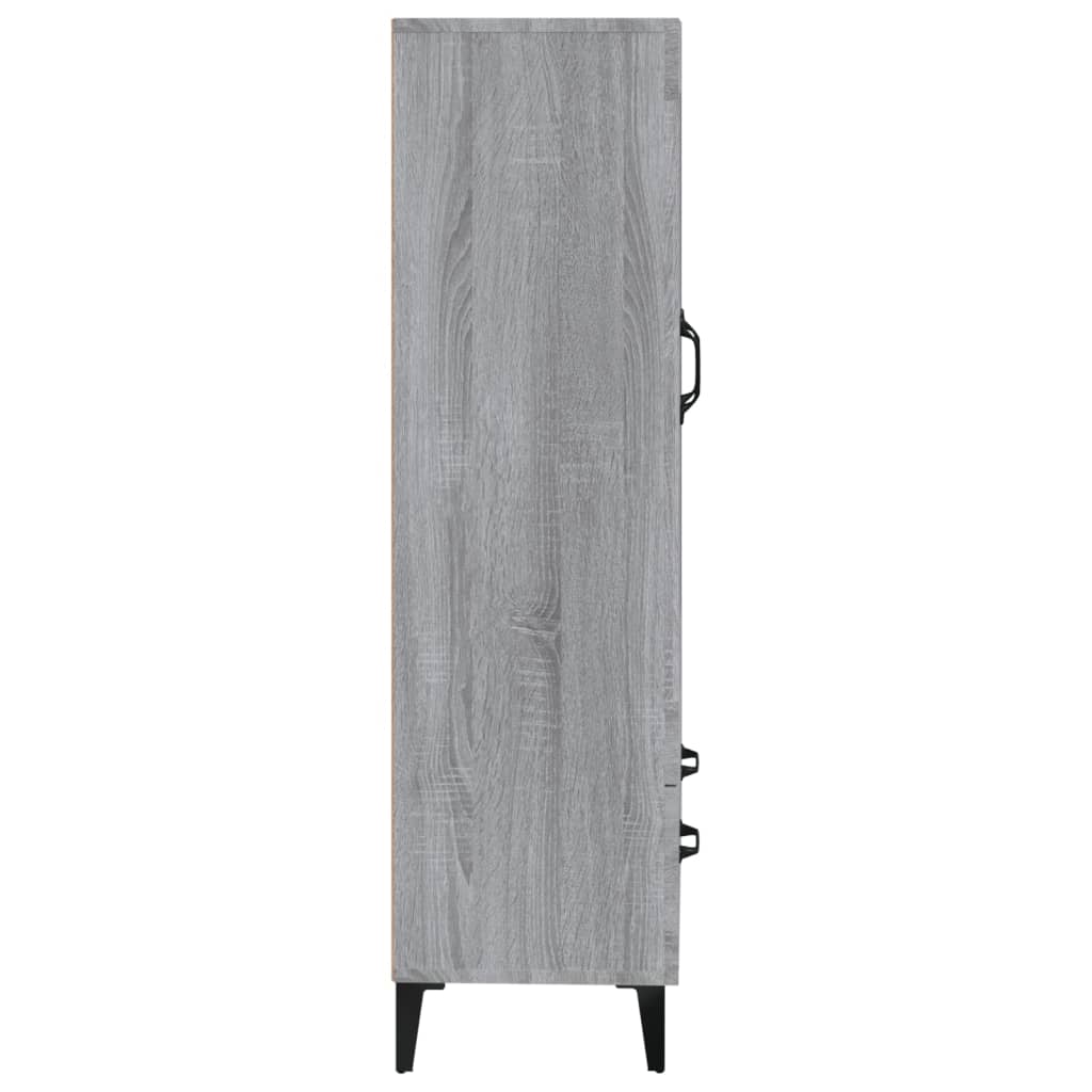 Highboard grå sonoma 70x31x115 cm konstruert tre
