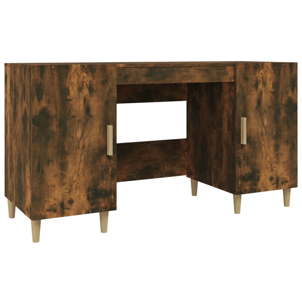Skrivebord røkt eik 140x50x75 cm konstruert tre