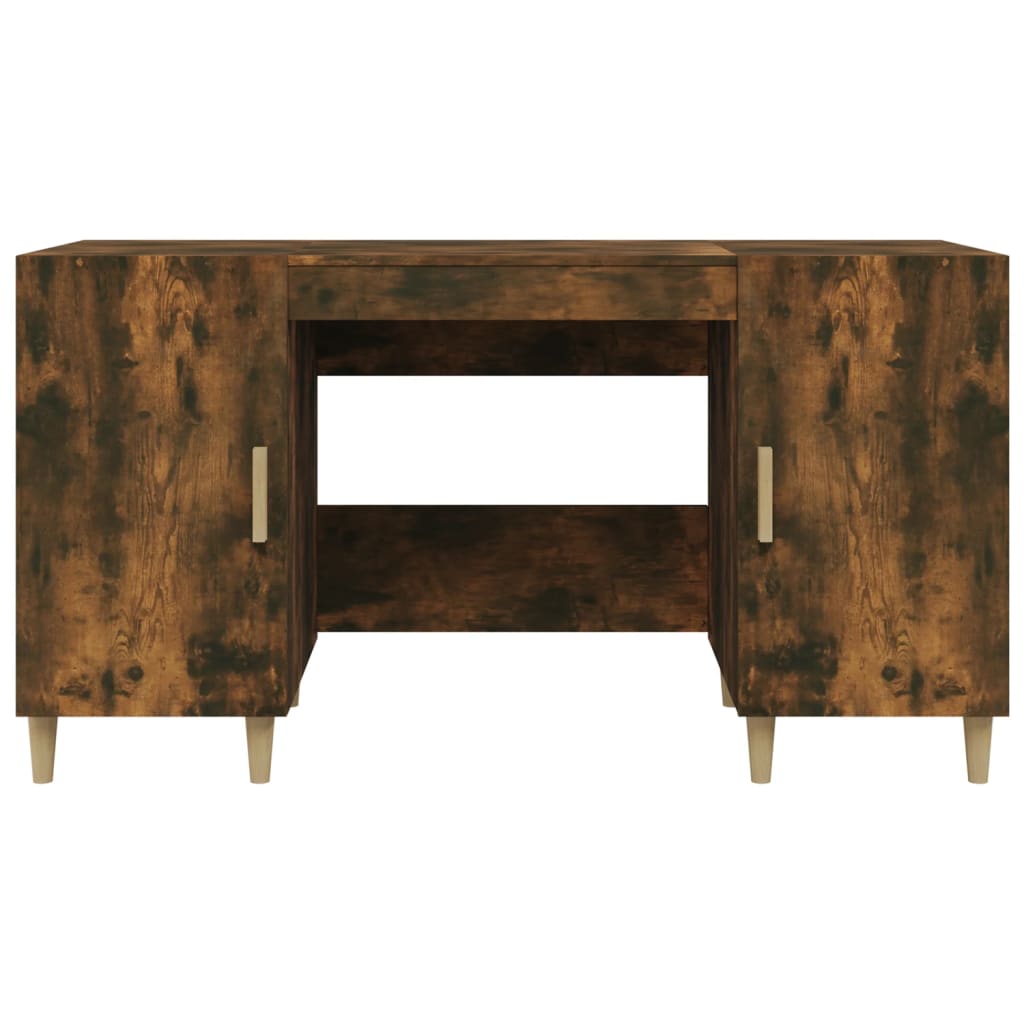 Skrivebord røkt eik 140x50x75 cm konstruert tre