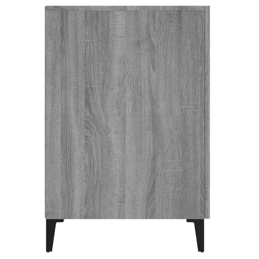 Skrivebord grå sonoma 140x50x75 cm konstruert tre