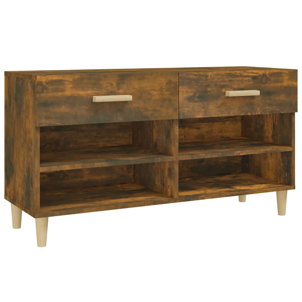 Skoskap røkt eik 102x35x55 cm konstruert tre