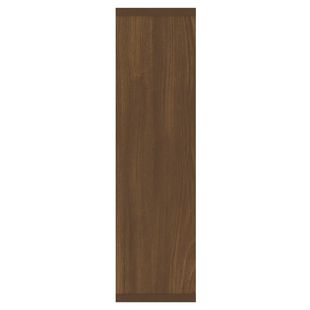 Speilskap med LED brun eik 76x15x55 cm