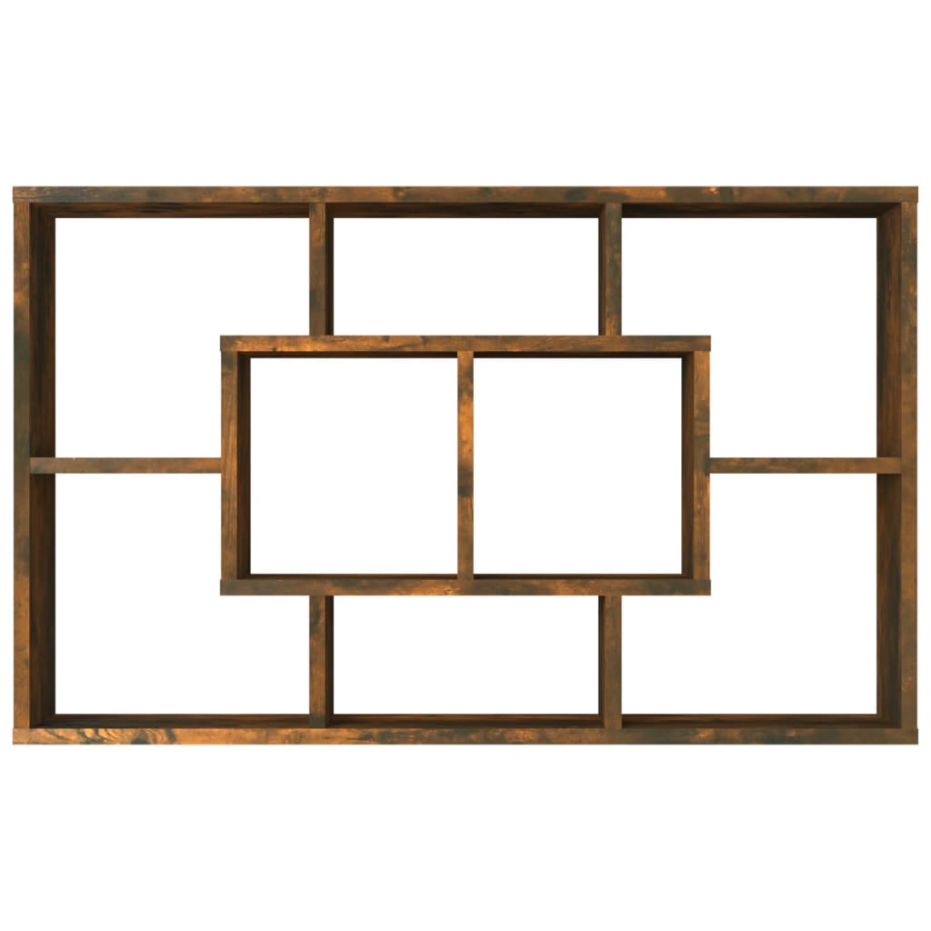 Vegghylle røkt eik 85x16x52,5 cm konstruert tre