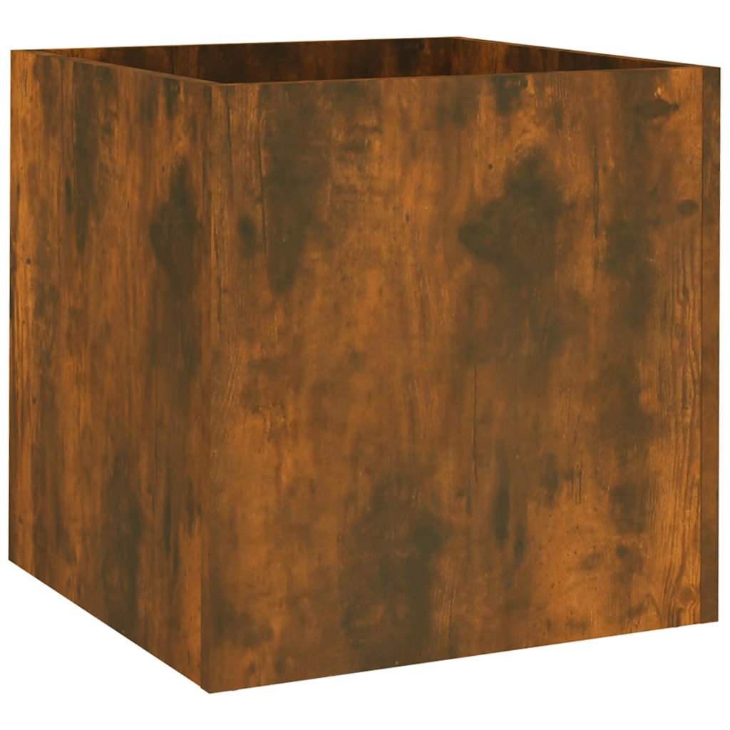 Plantekasse røkt eik 40x40x40 cm konstruert tre