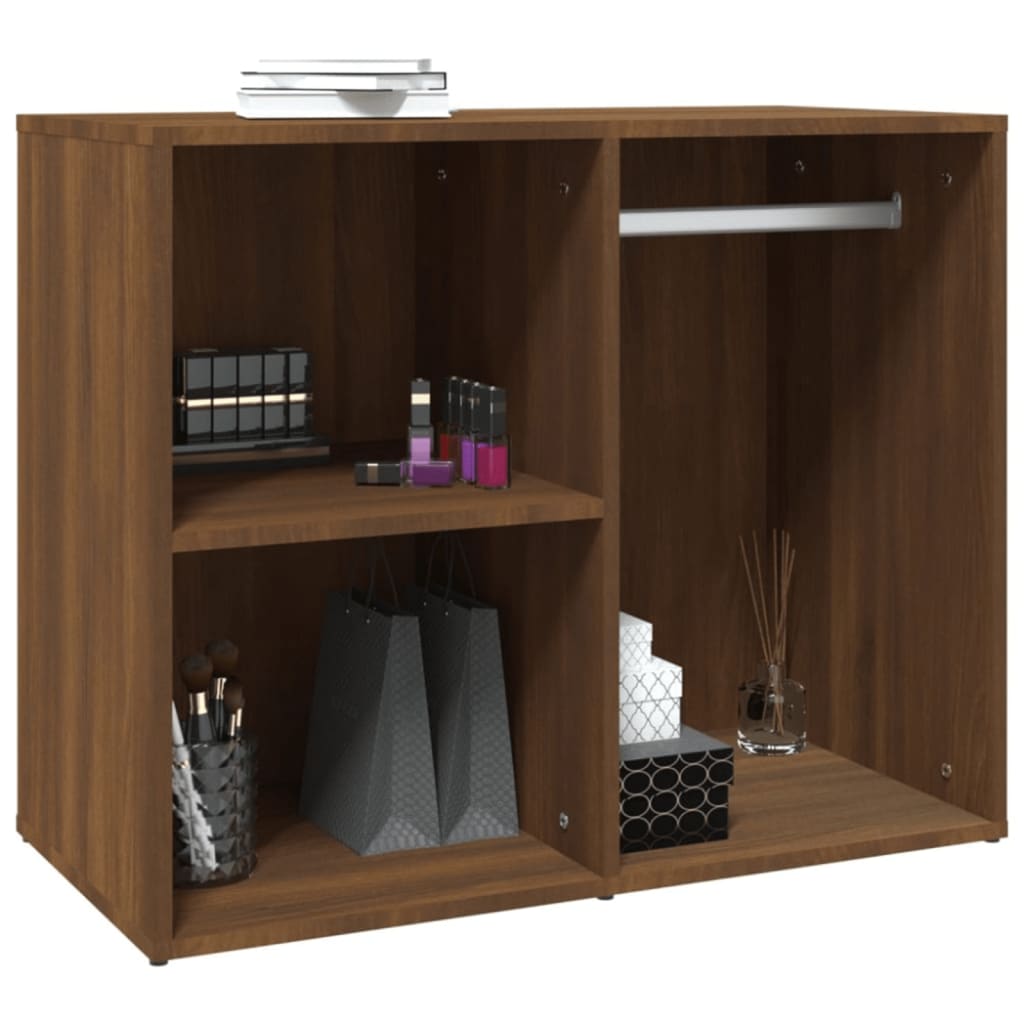 Sminkeskap brun eik 80x40x65 cm konstruert tre