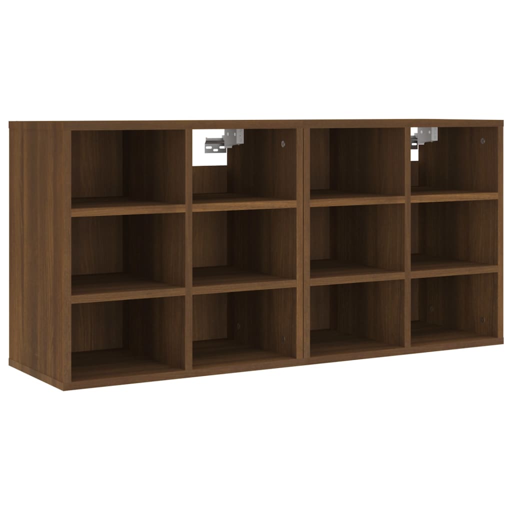 Skoskap 2 stk brun eik 52,5x30x50 cm