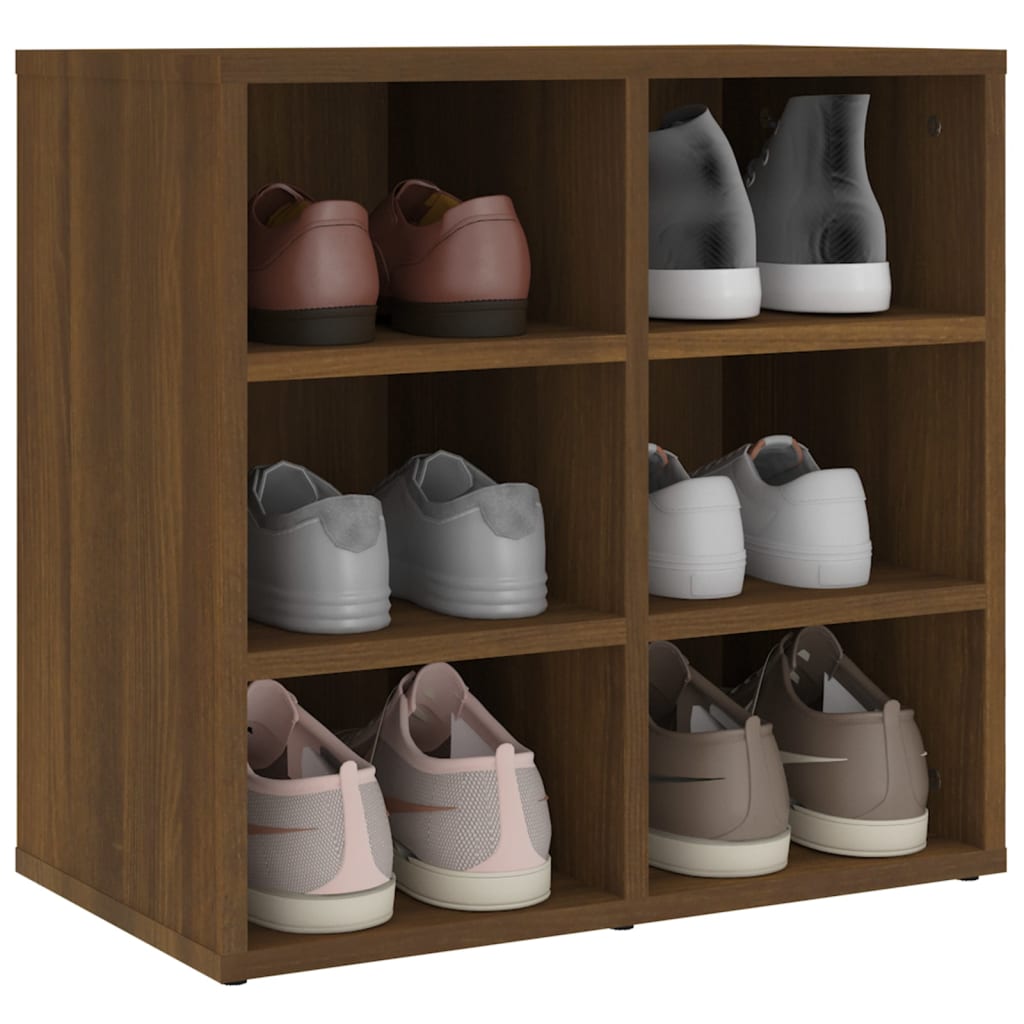 Skoskap 2 stk brun eik 52,5x30x50 cm