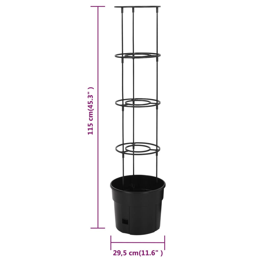 Tomatpotte antrasitt Ø29,5x115 cm polypropylen