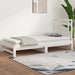 Uttrekkbar dagseng hvit 2x(90x190) cm heltre furu