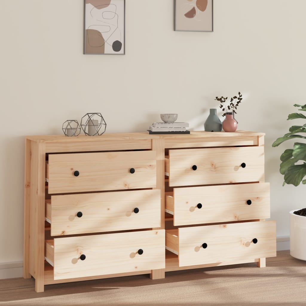 Skjenk 140x35x80 cm heltre furu vidaXL