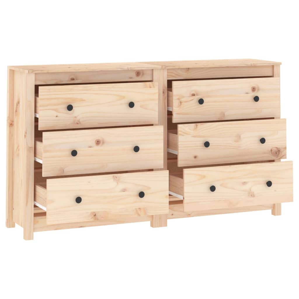 Skjenk 140x35x80 cm heltre furu vidaXL