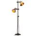 Gulvlampe med 2 lampeskjermer flerfarget E27