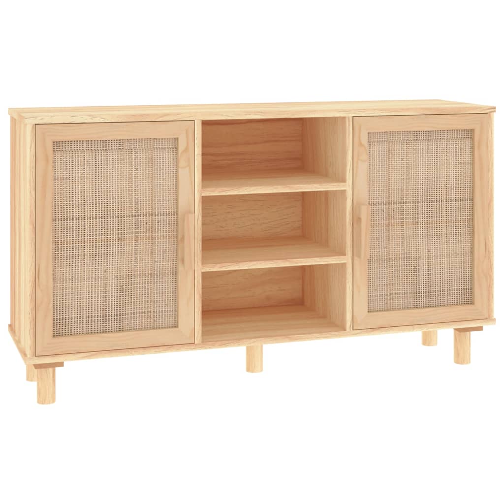 Skjenk brun 105x30x60 cm heltre furu og naturrotting