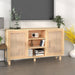 Skjenk brun 105x30x60 cm heltre furu og naturrotting