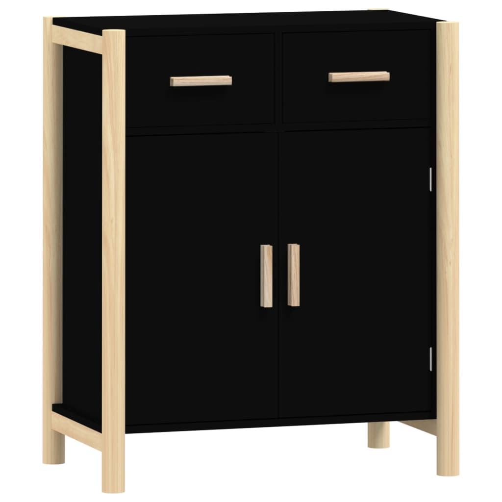 Skjenk svart 62x38x75 cm konstruert tre