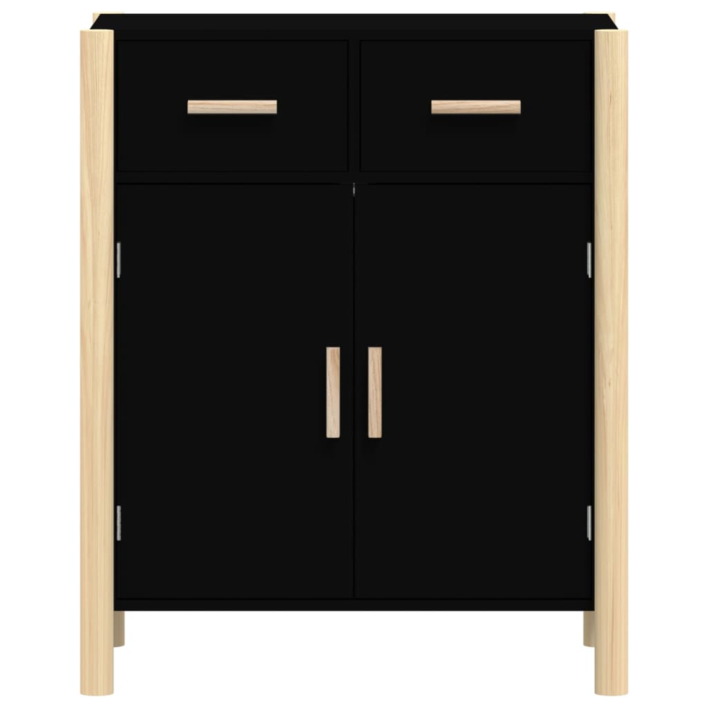 Skjenk svart 62x38x75 cm konstruert tre