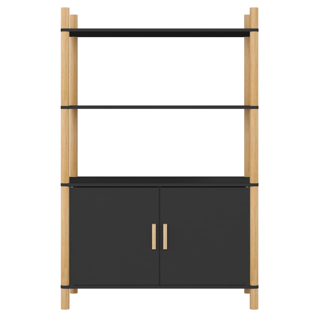 Highboard svart 80x40x121 cm konstruert tre