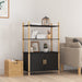 Highboard svart 80x40x121 cm konstruert tre