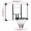 Basketballplate gjennomsiktig 106x69x3 cm polyeten