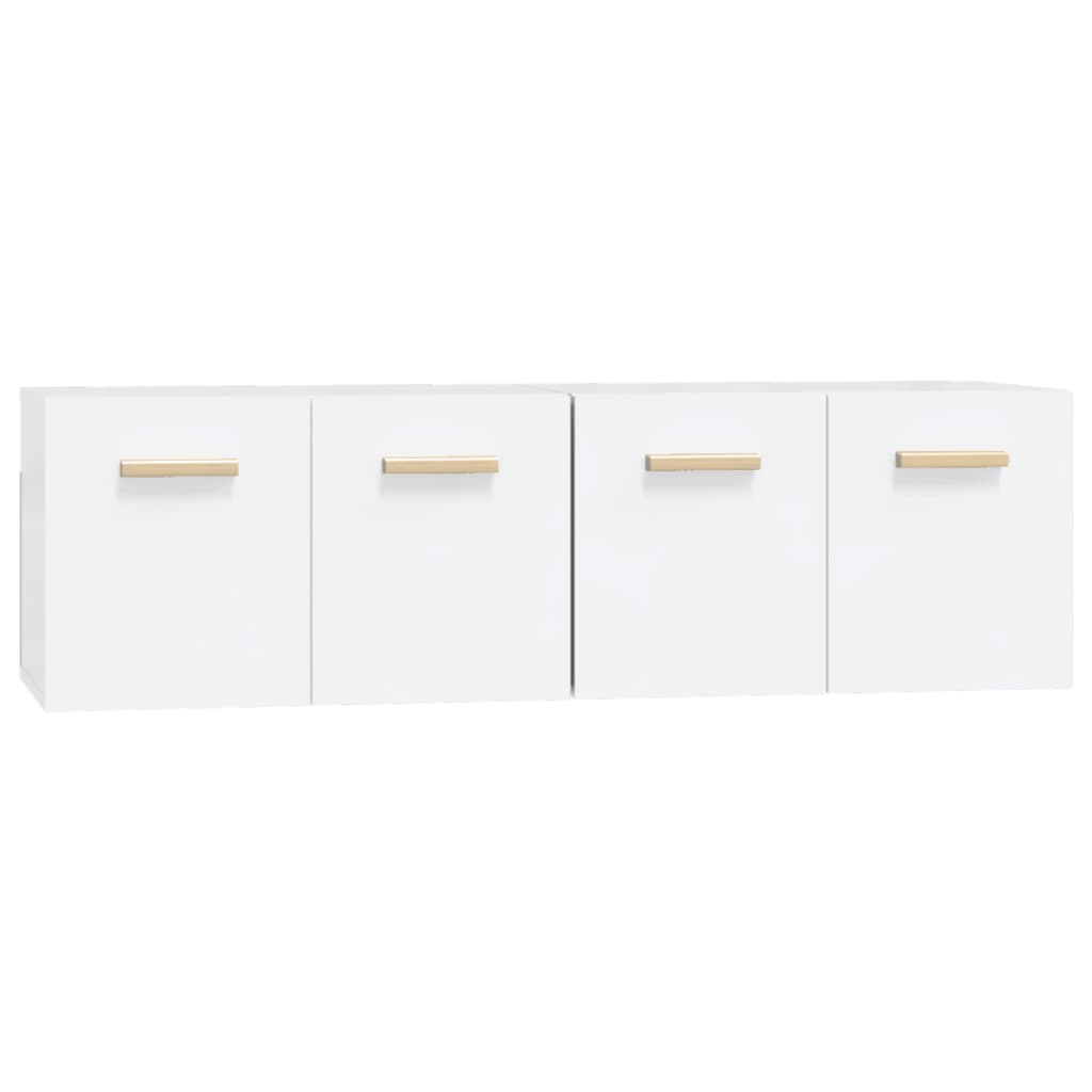 Veggskap 2 stk hvit 60x36,5x35 cm konstruert tre