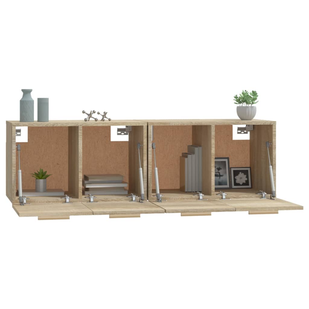 Veggskap 2 stk sonoma eik 60x36,5x35 cm konstruert tre